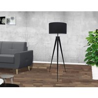 Stehlampe Schwarz Retro 142cm Wohnzimmer KODORA von Invicta Interior