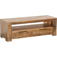 TV Lowboard 130 cm breit Massivholz Handarbeit Modern von Invicta Interior