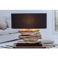 Tischlampe RIVER Treibholz Leinen Handarbeit Unikat von Invicta Interior