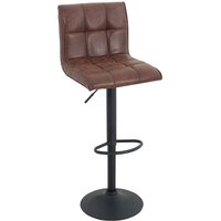 Tresenstuhl höhenverstellbar Stoff Metall Braun Schwarz von Invicta Interior
