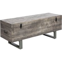 Truhenbank Akazienholz Metall in Grau Schwarz 115x35 cm Truhenbank Akazienholz Metall in Grau Schwarz 115x35 cm von Invicta Interior