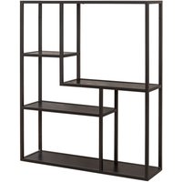 Wand Regal Schwarz Holz Optik 75 x 91 cm groß Modern von Invicta Interior