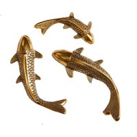 Wanddeko 3er Set Koi Karpfen in Gold antik aus Metall von Invicta Interior