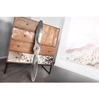 Wandskulptur Propeller Metall Handarbeit 110 cm in Silber von Invicta Interior