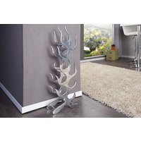 Weinregal Aluminium Handarbeit 15 cm in Silber von Invicta Interior