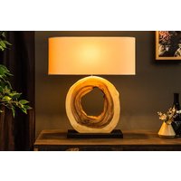 Wohnliche Tischlampe KYRISSA massives Holz 63cm Unikat Wohnliche Tischlampe KYRISSA massives Holz 63cm Unikat von Invicta Interior