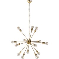XXL Pendelleuchte Metall L:87 cm E27 14-flammig in Gold von Invicta Interior