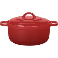 Invicta Cocotte Bistro rund 20 cm / 2,3 L - Gusseisen rot von Invicta