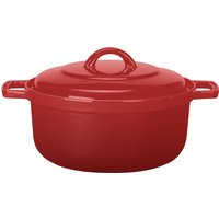 Invicta Cocotte Bistro rund 24 cm / 3,7 L - Gusseisen rot von Invicta