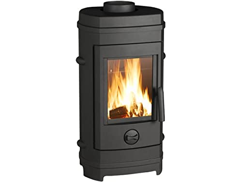 Invicta Holzofen aus Gusseisen Remilly schwarz – 7 kW – Heizfläche 40 bis 85 m² – grüne Flamme 7 Sterne von Invicta