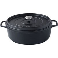 Invicta - Ovale emaillierte auflaufform aus gusseisen 27 cm schwarz 403271 von Invicta