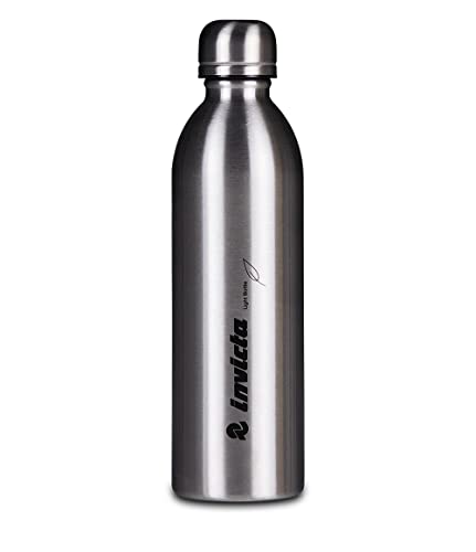 Invicta Trinkflasche, Thermoflasche,Wasserflasche, 500 ml, BPA-Frei, Schule und Sport, silber von Invicta