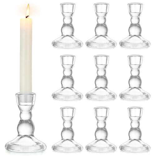 Inweder Glas Kerzenhalter Stabkerze: 10er Klar Kerzenhalter für Stabkerzen Set für Tischdeko - Vintage Kerzenständer für Stabkerzen - Hochzeit Stabkerzenhalter für Weihnachten Advent Heimdekoration Inweder Glas Kerzenhalter Stabkerze: 10er Klar Kerzenhalter für Stabkerzen Set für Tischdeko - Vintage Kerzenständer für Stabkerzen - Hochzeit Stabkerzenhalter für Weihnachten Advent Heimdekoration von Inweder
