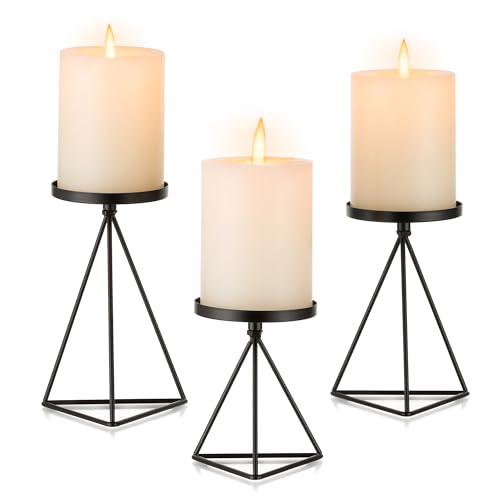 Inweder Kerzenständer für Stumpenkerzen: 3er Schwarz Kerzenständer Vintage Kerzentablett Geometrischer Stumpenkerzenhalter Metall-Kerzenhalter für Tischdeko Kamin Hochzeit Weihnachten Heimdekoration Inweder Kerzenständer für Stumpenkerzen: 3er Schwarz Kerzenständer Vintage Kerzentablett Geometrischer Stumpenkerzenhalter Metall-Kerzenhalter für Tischdeko Kamin Hochzeit Weihnachten Heimdekoration von Inweder