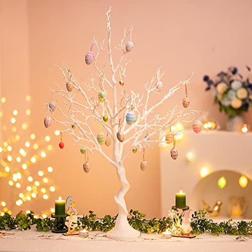 Inweder Weißer Künstlicher Baum Zweigbaum - 105cm Hoch Weihnachtsbaum für Tischdekoration Baum Anzeigen Großer Osterbaum Wunschbaum für Hochzeits Halloween Geburtstag Weihnachten Heimdekoration von Inweder
