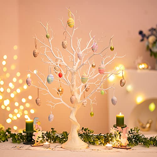 Inweder Weißer Künstlicher Baum Zweigbaum - 80cm Hoch Weihnachtsbaum für Tischdekoration Baum Anzeigen Großer Osterbaum Wunschbaum für Hochzeits Halloween Geburtstag Weihnachten Heimdekoration von Inweder