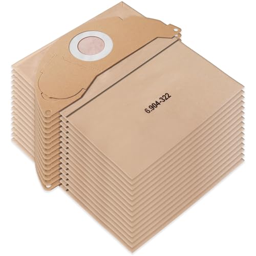 Inwee 15 Stück 6.904-322.0 Staubsaugerbeutel für Kärcher WD2 Beutel Filtertüten WD2 Premium MV2 WD 2.200 bis WD 2.550 Papier Filterbeutel A2004 A2054 A2099 Papierfilterbeutel Staubsaugertüten von Inwee