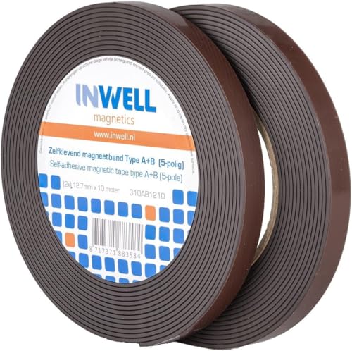 Inwell - Magnetband selbstklebend - Type A+B | 12,7 | 10 meter | Hochwertigem Kleber Inwell - Magnetband selbstklebend - Type A+B | 12,7 | 10 meter | Hochwertigem Kleber von Inwell