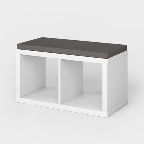 INWONA Kallax Regal Sitzauflage 76 x 39 x 4 cm Sitzpolster Sitzbank-Auflage Sitzkissen/Auflage für Sideboard als Sitzbank/unempfindlicher Bezug/Farbe GRAU ANTHRAZIT von INWONA