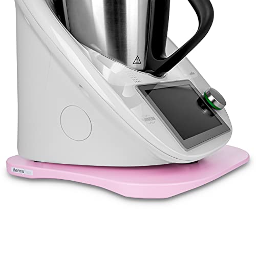 thermoBase Premium Gleitbrett aus holz/Inwood/für Thermomix TM6/TM5/2 Teflon-Gleitsohlen/2 Gummistoppern/ (sweet pink) von Inwood