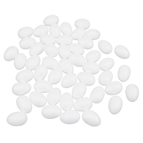 Inzopo Styropor-Eier, 5 cm, Weiß, 50 Stück von Inzopo