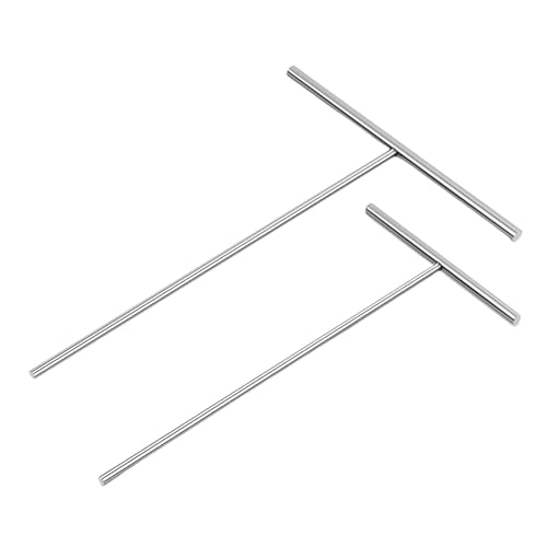 Ioensy 2 Stück Crêpe Verteiler Aus Edelstahl für Restaurant Teigverteiler, Ergonomischer Griff für Die Herstellung von Pfannkuchen, T Form von Ioensy