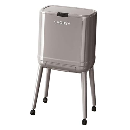 Ioensy Einfacher, Multifunktionaler Mülleimer mit Großem Fassungsvermögen für Küche Und Schlafzimmer, Grau Ioensy Einfacher, Multifunktionaler Mülleimer mit Großem Fassungsvermögen für Küche Und Schlafzimmer, Grau von Ioensy