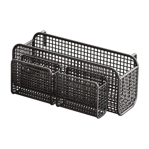 Ioensy Hängekorb Aus Metall Zur Aufbewahrung von Telefon, Getränken, Nachttisch, Sorgt für Ordnung Im Wohnzimmer, Schlafzimmer, Eisencollage, Black L with Basket Ioensy Hängekorb Aus Metall Zur Aufbewahrung von Telefon, Getränken, Nachttisch, Sorgt für Ordnung Im Wohnzimmer, Schlafzimmer, Eisencollage, Black L with Basket von Ioensy