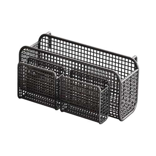Ioensy Hängekorb Aus Metall Zur Aufbewahrung von Telefon, Getränken, Nachttisch, Sorgt für Ordnung Im Wohnzimmer, Schlafzimmer, Eisencollage, Black M with Basket Ioensy Hängekorb Aus Metall Zur Aufbewahrung von Telefon, Getränken, Nachttisch, Sorgt für Ordnung Im Wohnzimmer, Schlafzimmer, Eisencollage, Black M with Basket von Ioensy