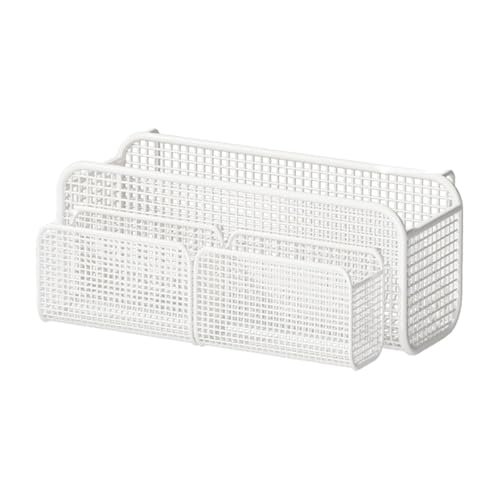 Ioensy Hängekorb Aus Metall Zur Aufbewahrung von Telefon, Getränken, Nachttisch, Sorgt für Ordnung Im Wohnzimmer, Schlafzimmer, Eisencollage, White L with Basket Ioensy Hängekorb Aus Metall Zur Aufbewahrung von Telefon, Getränken, Nachttisch, Sorgt für Ordnung Im Wohnzimmer, Schlafzimmer, Eisencollage, White L with Basket von Ioensy