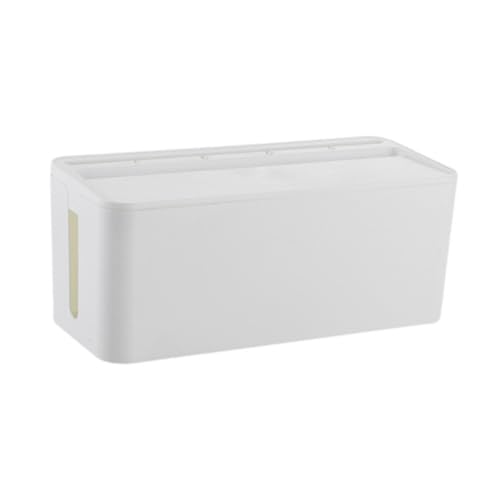 Ioensy Kabelmanagementbox, Kabelabdeckungsbox, Große Kapazität, Wiederverwendbarer Schutzhalter, Koffer Organizer für TV Ständer, Schlafzimmer, Büro, Weiß von Ioensy