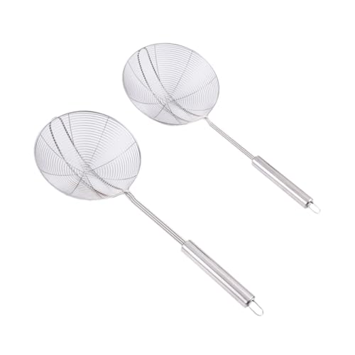 Ioensy Mesh Sieb Skimmer Seiher Schöpfkelle Küche Kochen Und Braten Utensilien Hängen Küche Gadgets Edelstahl, Klein Groß von Ioensy