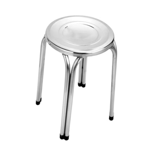 Ioensy Runder Stapelbarer Hocker Aus Metall, Klassenzimmerhocker, Mehrzweckhocker, Wohnzimmerstühle, 30cm von Ioensy