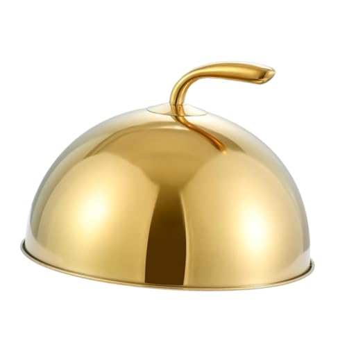Ioensy Servierschale Aus Edelstahl mit Bequemem Griff, Staubschutzhülle, Sprühkappe, für Den Innen Und Außenbereich, Gold von Ioensy