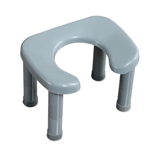 Ioensy Toilettenhocker, Toilettentritt, Robuste Fußstütze, Praktische, rutschfeste Fußstütze für Kinder, Tragbar, für Erwachsene, Einfache Aufbewahrung für D, Gray L von Ioensy