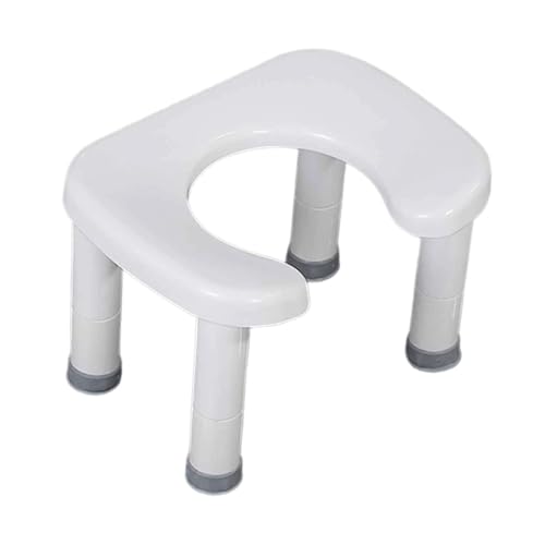 Ioensy Toilettenhocker, Toilettentritt, Robuste Fußstütze, Praktische, rutschfeste Fußstütze für Kinder, Tragbar, für Erwachsene, Einfache Aufbewahrung für D, White L von Ioensy