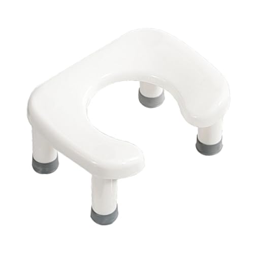 Ioensy Toilettenhocker, Toilettentritt, Robuste Fußstütze, Praktische, rutschfeste Fußstütze für Kinder, Tragbar, für Erwachsene, Einfache Aufbewahrung für D, White S von Ioensy