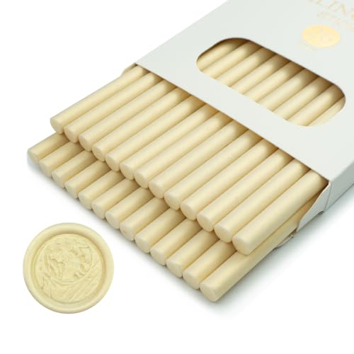 Wachs-Siegel-Stick, Ioggtser 26 PCS Mini Klebepistole Wachs-Siegel-Stick für Wachs-Siegel-Stempel, Siegel-Wachs-Sticks für Hochzeit Einladungen, Karten, Umschläge (Pearl Gold) von Ioggtser