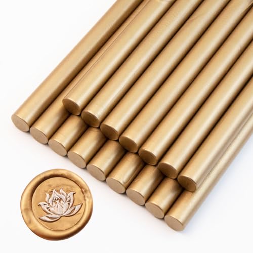Wachs-Siegel-Sticks, Ioggtser 16 Stück Klebepistole Wachs-Siegel-Sticks für Wachs-Siegel-Stempel, Siegel-Wachs-Sticks für die Herstellung exquisiter Wachs-Siegel(Brown) von Ioggtser