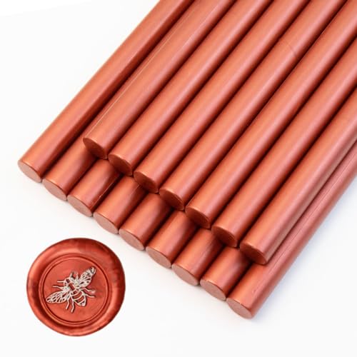 Wachs-Siegel-Sticks, Ioggtser 16 Stück Klebepistole Wachs-Siegel-Sticks für Wachs-Siegel-Stempel, Siegel-Wachs-Sticks für die Herstellung exquisiter Wachs-Siegel(New Wine Red) von Ioggtser