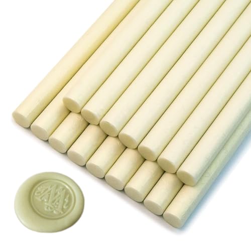 Wachs-Siegel-Sticks, Ioggtser 16 Stück Klebepistole Wachs-Siegel-Sticks für Wachs-Siegel-Stempel, Siegel-Wachs-Sticks für die Herstellung exquisiter Wachs-Siegel(Pearl Gold) von Ioggtser