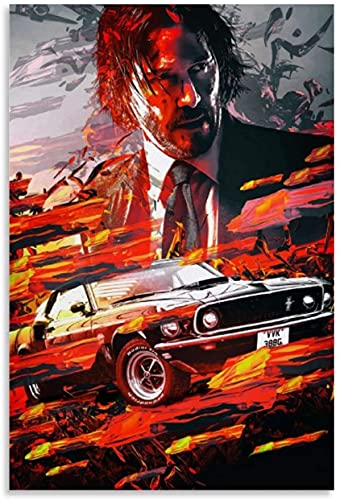 DIY 5d Diamant Malerei Kits FüR Erwachsene Und Kinder John Wick Ultimatum Film und Bild Kreuzstich Art Kristall Strass Stickerei Painting 19.7"x27.6"(50x70cm) Kein Rahmen von Iooie