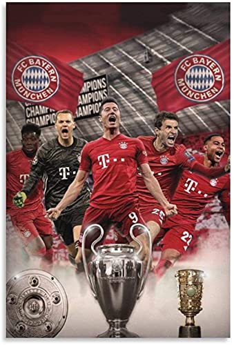 Iooie 5d Diamond Painting Diamant Bilder FüR Erwachsene Und Kinder Bayern Munich Players Robert Lewandowski DIY Kreuzstich Arts Craft Kristall Strass Stickerei 23.6''x35.4''(60x90cm) Kein Rahmen von Iooie