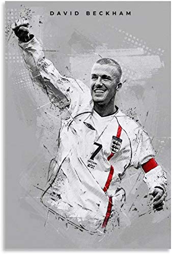 Iooie Leinwand Bilder Kunst Beckham Fußball für Veranda Dekor Malerei Poster Druckt Gedruckte 11.8"x19.7"(30x50cm) Kein Rahmen von Iooie