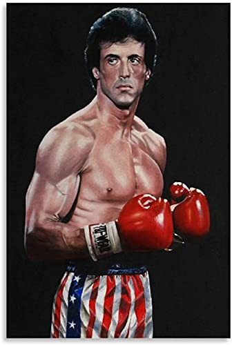 Iooie Leinwand Bilder Kunst Film Rocky Balboa für Familiendekor Malerei Poster Druckt Gedruckte 23.6"x35.4"(60x90cm) Kein Rahmen von Iooie