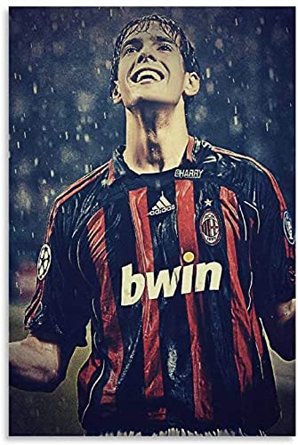 Iooie Leinwand Druck Poster AC Milan Kaka Fußball für Wohnzimmer Dekor Wandkunst Kunstwerk Malerei Kunstdrucke Bild 15.7"x23.6"(40x60cm) Kein Rahmen von Iooie