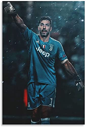 Iooie Leinwand Druck Poster Fußballspieler Buffon für Schlafzimmer Dekor Wandkunst Kunstwerk Malerei Kunstdrucke Bild 23.6"x35.4"(60x90cm) Kein Rahmen von Iooie