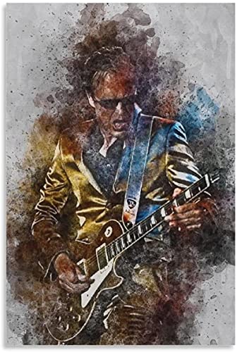 Iooie Leinwand Druck Poster Joe Bonamassa Berühmter Gitarrist für modernes Familiendekor Wandkunst Kunstwerk Malerei Kunstdrucke Bild 23.6"x35.4"(60x90cm) Kein Rahmen von Iooie