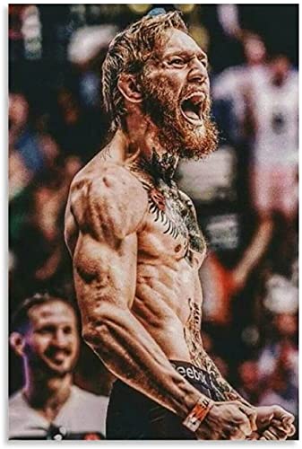 Iooie Poster Und Gedruckte Conor McGregor Muskel und Bild für die Büroeinrichtung Leinwand Malerei Wandkunst Bilder 23.6"x31.5"(60x80cm) Kein Rahmen von Iooie