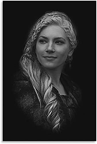 Leinwand Bilder Kunst Coole Wikinger Lagertha für Schlafzimmer Dekor Malerei Poster Druckt Gedruckte 19.7"x27.6"(50x70cm) Kein Rahmen von Iooie